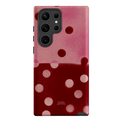 Cherry Polka Dot Printed Phone Cases Samsung Galaxy S23 Ultra / Armoured by Jasmine Dowling - The Dairy