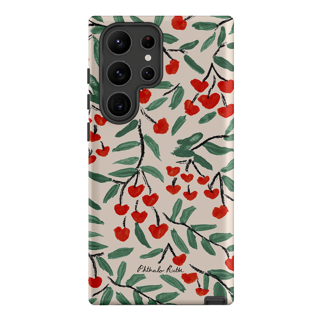 Cherry Love Printed Phone Cases Samsung Galaxy S23 Ultra / Armoured by Phthalo Ruth - The Dairy