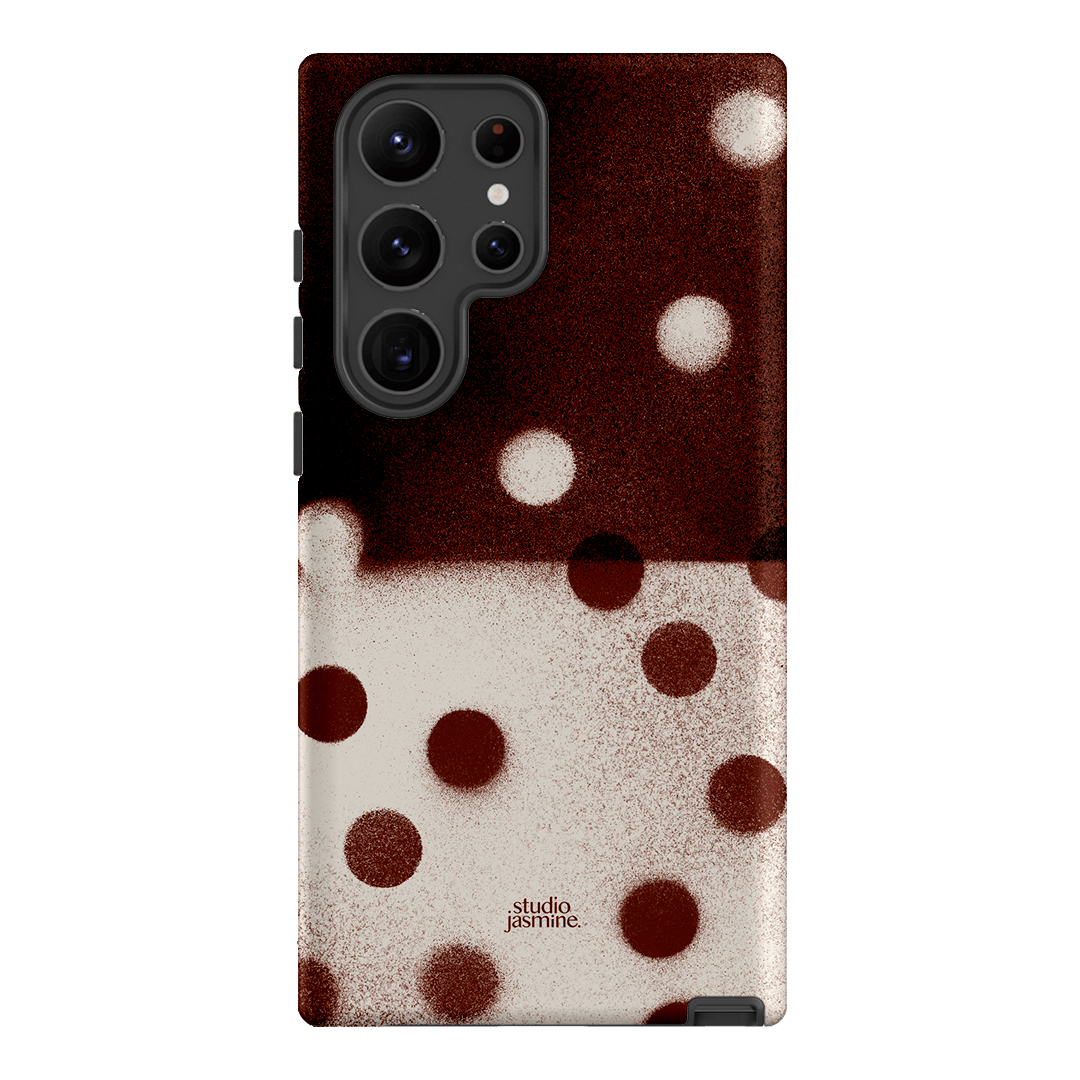 Espresso Polka Dot Printed Phone Cases Samsung Galaxy S23 Ultra / Armoured by Jasmine Dowling - The Dairy