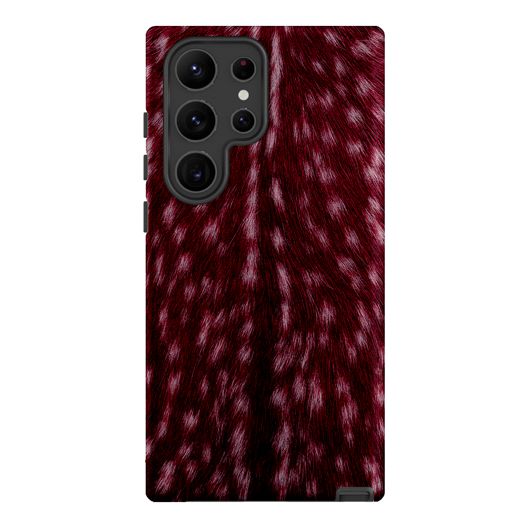 Fawn Burgundy Printed Phone Cases Samsung Galaxy S23 Ultra / Armoured by The Dairy - The Dairy