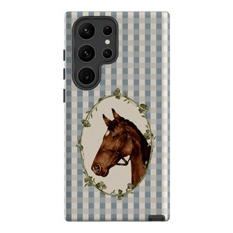 Gingham Horse Printed Phone Cases Samsung Galaxy S23 Ultra / Armoured by Kasiags Art - The Dairy
