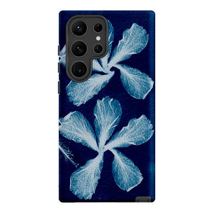 Hibiscus Cyanotype Printed Phone Cases Samsung Galaxy S23 Ultra / Armoured by Sally Hungerford - The Dairy