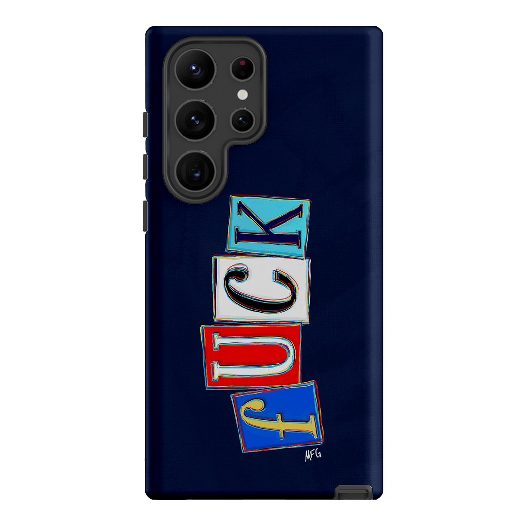 Lil Fcks Blue Printed Phone Cases Samsung Galaxy S23 Ultra / Armoured by Margarbs Art - The Dairy