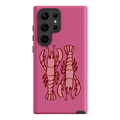 Lobster Love Pink Printed Phone Cases Samsung Galaxy S23 Ultra / Armoured by The Dairy - The Dairy