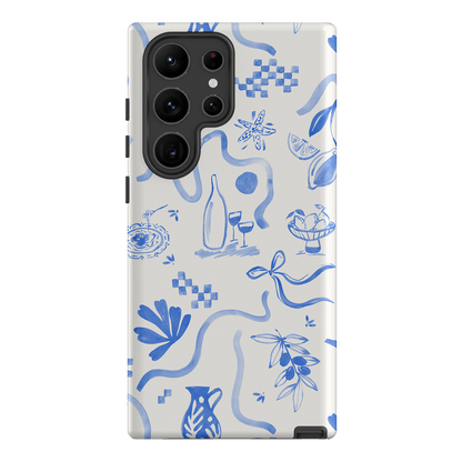Mediterranean Wave Printed Phone Cases Samsung Galaxy S23 Ultra / Armoured by Charlie Taylor - The Dairy