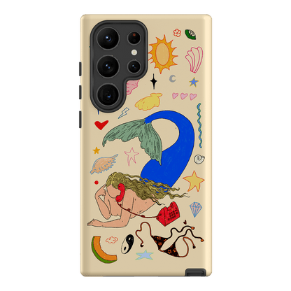 Mermaid Salad Cream Printed Phone Cases Samsung Galaxy S23 Ultra / Armoured by Easty Beasty - The Dairy