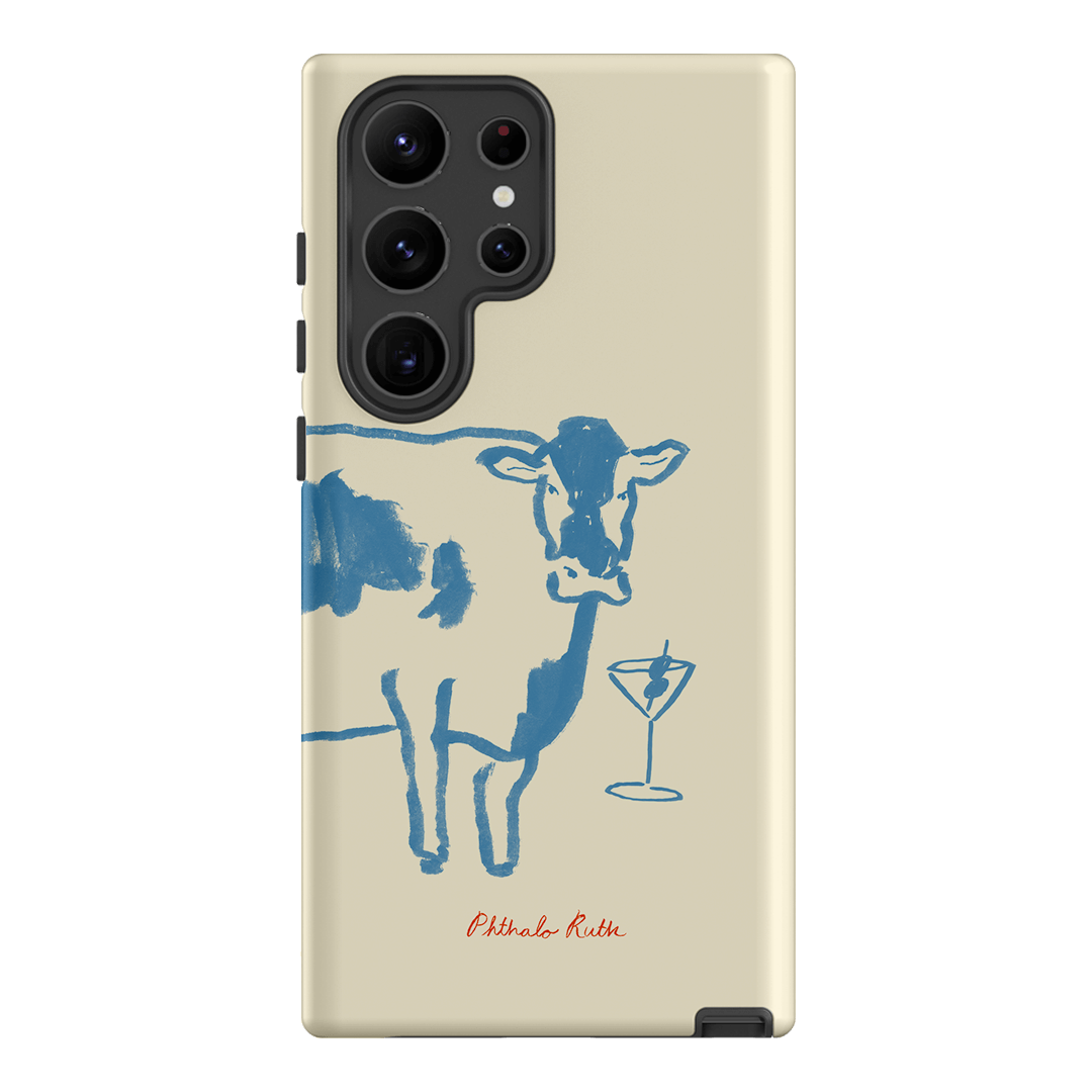 Mootini Blue Printed Phone Cases Samsung Galaxy S23 Ultra / Armoured by Phthalo Ruth - The Dairy