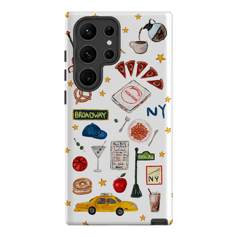 NYC White Printed Phone Cases Samsung Galaxy S23 Ultra / Armoured by BG. Studio - The Dairy