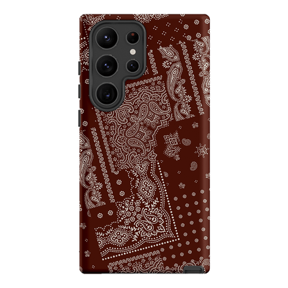 Paisley Cinnamon Printed Phone Cases Samsung Galaxy S23 Ultra / Armoured by The Dairy - The Dairy