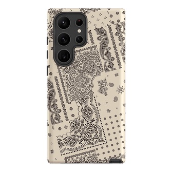 Paisley Ecru Printed Phone Cases Samsung Galaxy S23 Ultra / Armoured by The Dairy - The Dairy