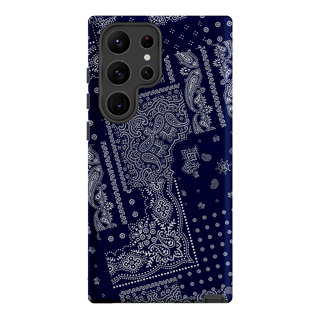 Paisley Indigo Printed Phone Cases Samsung Galaxy S23 Ultra / Armoured by The Dairy - The Dairy