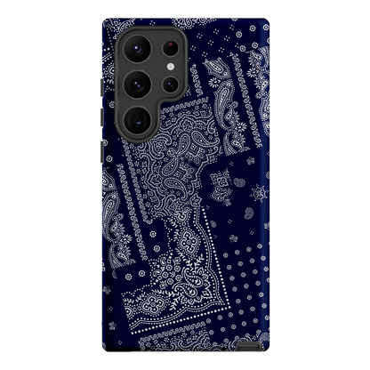 Paisley Indigo Printed Phone Cases Samsung Galaxy S23 Ultra / Armoured by The Dairy - The Dairy