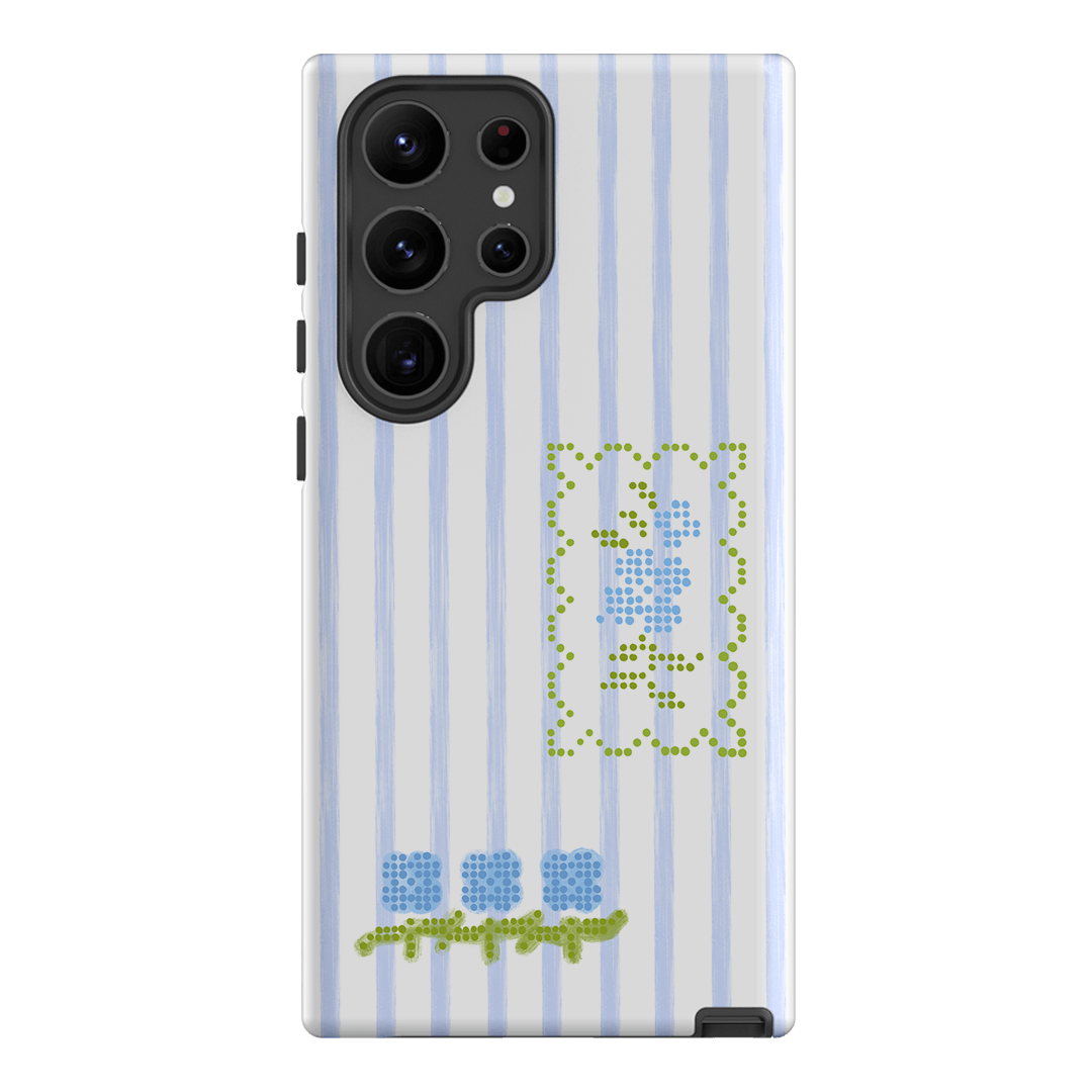 Patchwork Blue Printed Phone Cases Samsung Galaxy S23 Ultra / Armoured by Kayla Carr - The Dairy