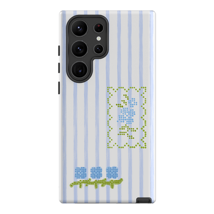 Patchwork Blue Printed Phone Cases Samsung Galaxy S23 Ultra / Armoured by Kayla Carr - The Dairy
