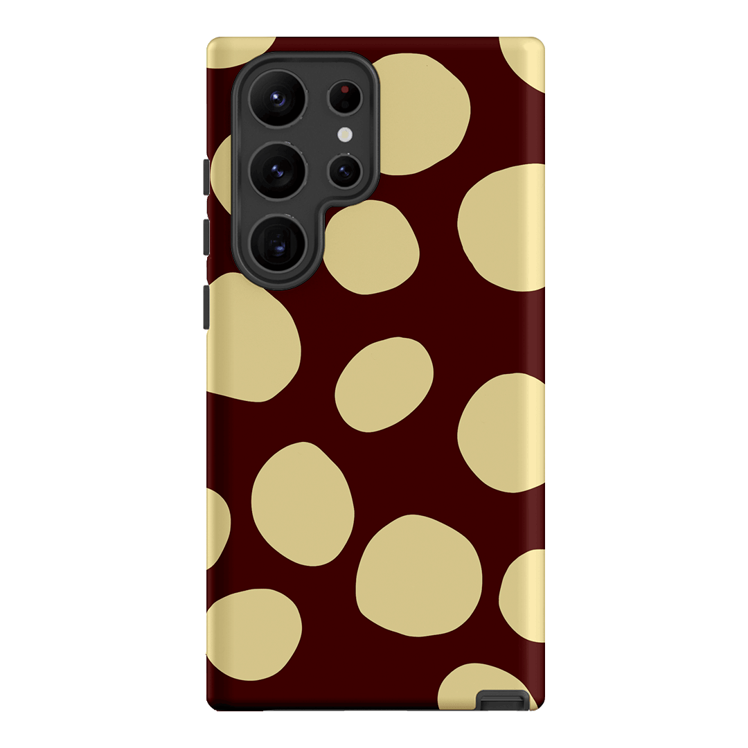 Pebbles Burgundy Butter Printed Phone Cases Samsung Galaxy S23 Ultra / Armoured by Veronica Tucker - The Dairy