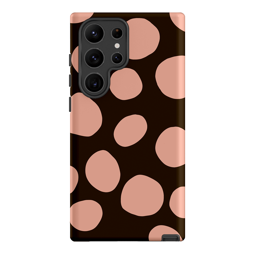 Pebbles Chocolate Pink Printed Phone Cases Samsung Galaxy S23 Ultra / Armoured by Veronica Tucker - The Dairy