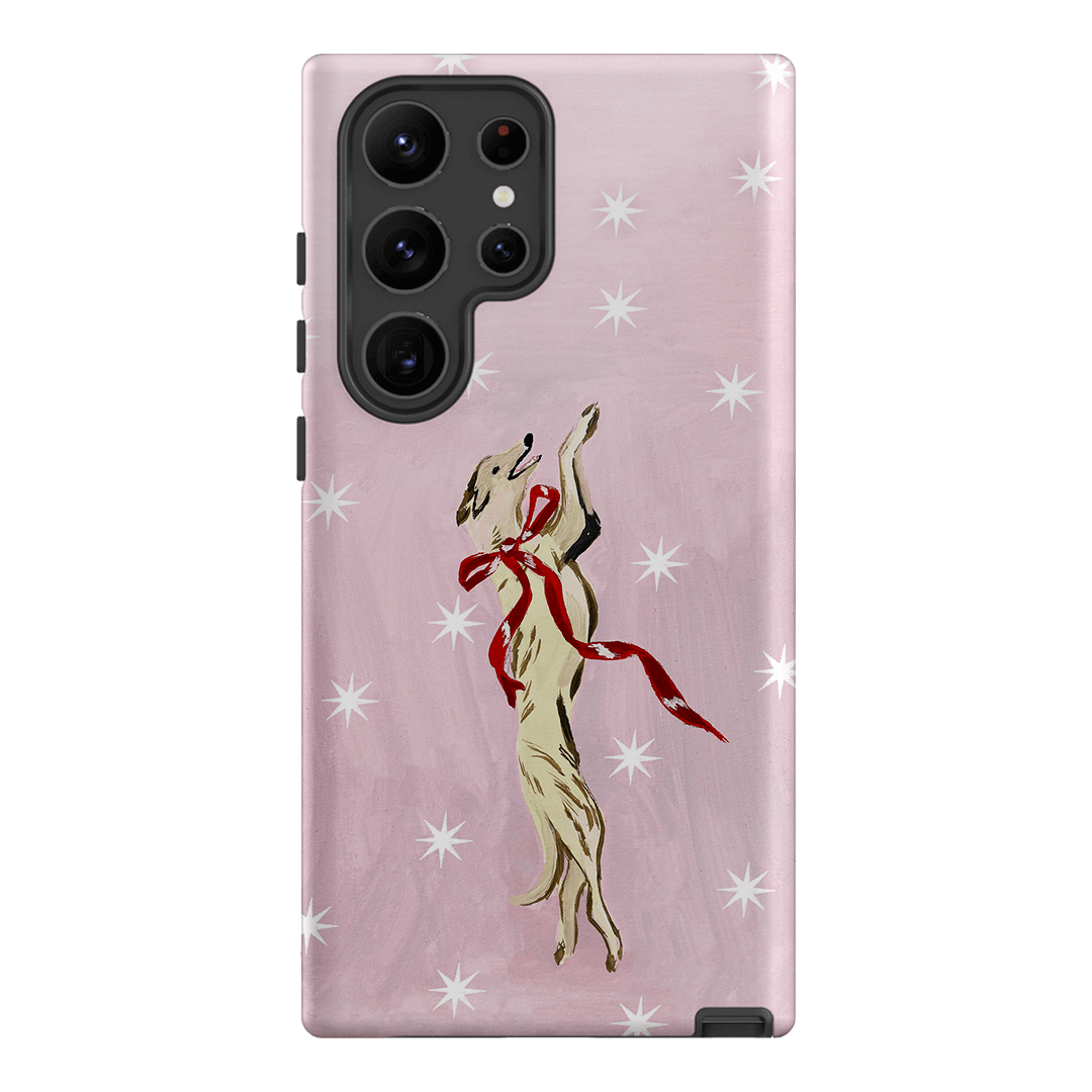 Pink Bow Hound Printed Phone Cases Samsung Galaxy S23 Ultra / Armoured by Lisa Hu - The Dairy