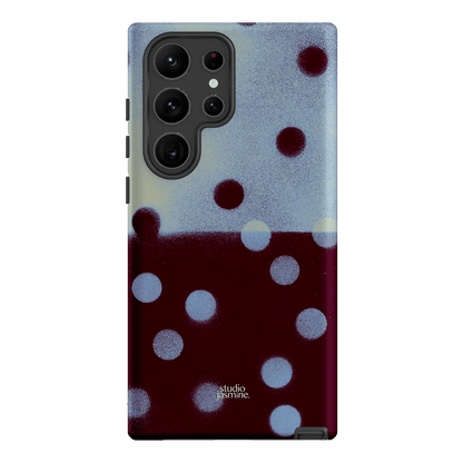 Plum Polka Dot Printed Phone Cases Samsung Galaxy S23 Ultra / Armoured by Jasmine Dowling - The Dairy