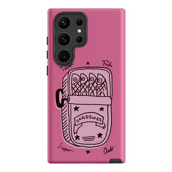 Sardine Social Pink Printed Phone Cases Samsung Galaxy S23 Ultra / Armoured by The Dairy - The Dairy