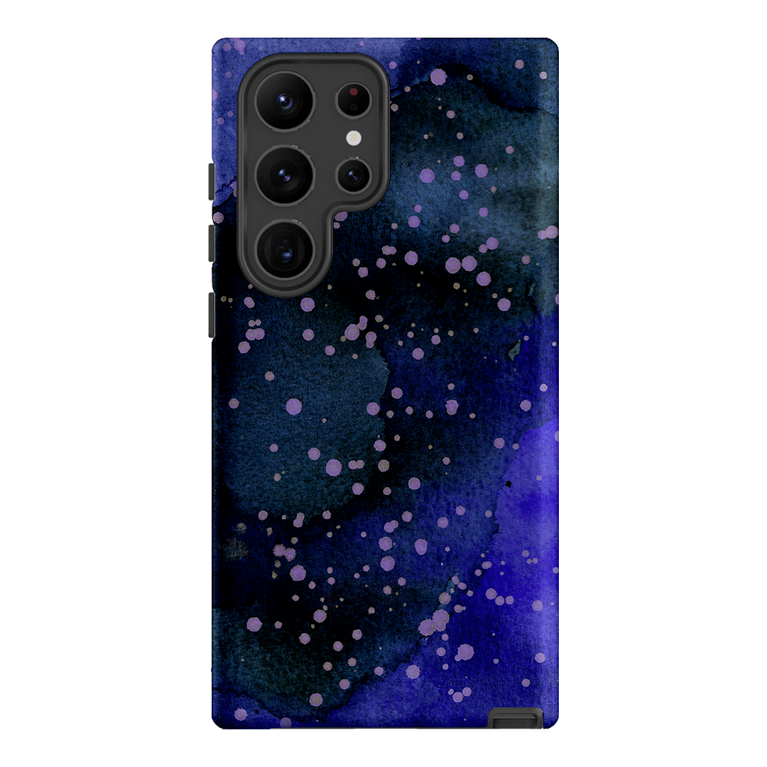 Spotty Navy Printed Phone Cases Samsung Galaxy S23 Ultra / Armoured by The Dairy - The Dairy