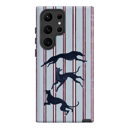 Stripey Hounds Printed Phone Cases Samsung Galaxy S23 Ultra / Armoured by Lisa Hu - The Dairy
