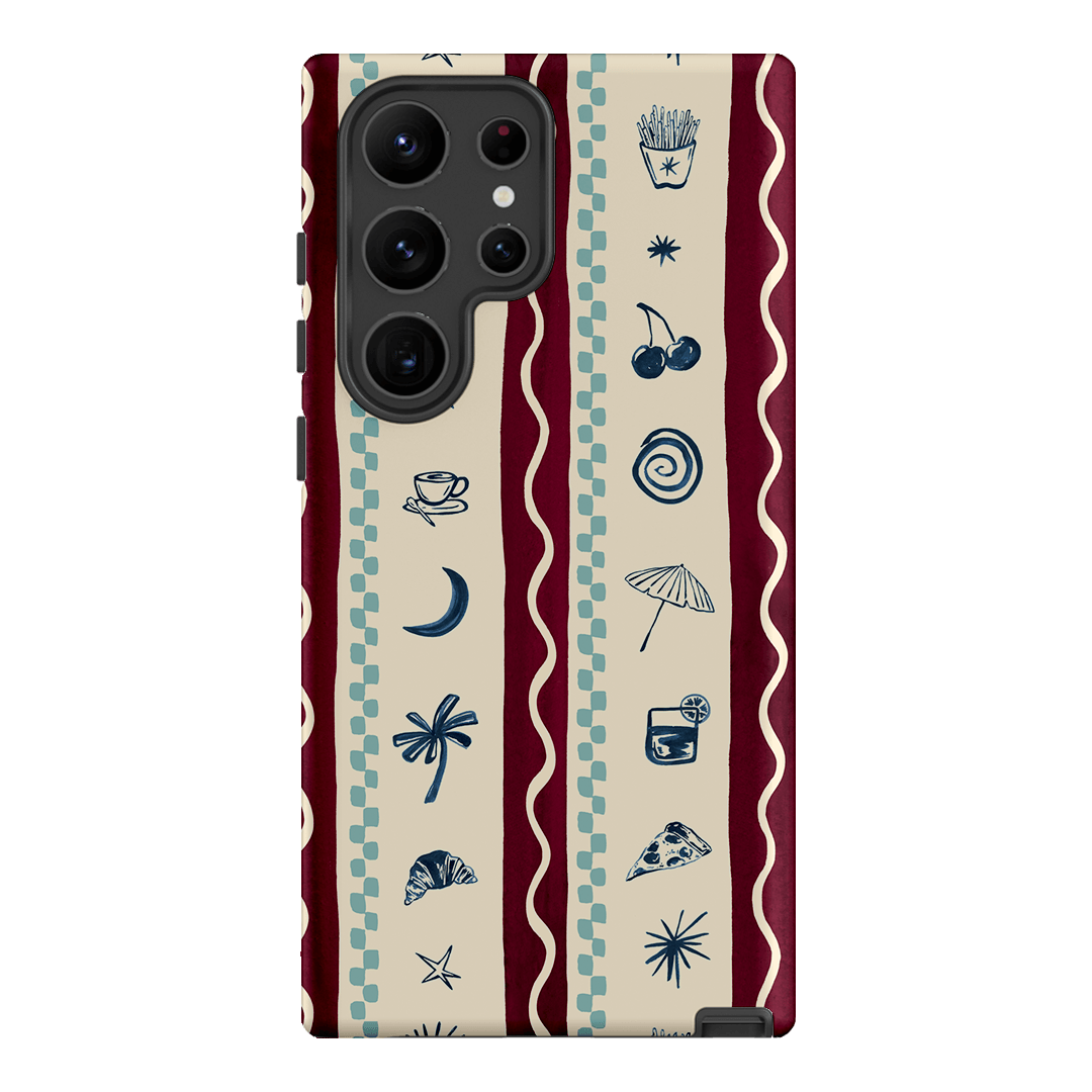 Summer Snacks Burgundy Printed Phone Cases Samsung Galaxy S23 Ultra / Armoured by Charlie Taylor - The Dairy