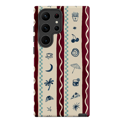 Summer Snacks Burgundy Printed Phone Cases Samsung Galaxy S23 Ultra / Armoured by Charlie Taylor - The Dairy