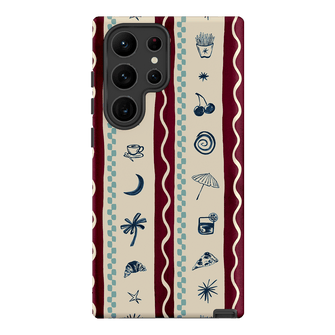 Summer Snacks Burgundy Printed Phone Cases Samsung Galaxy S23 Ultra / Armoured by Charlie Taylor - The Dairy