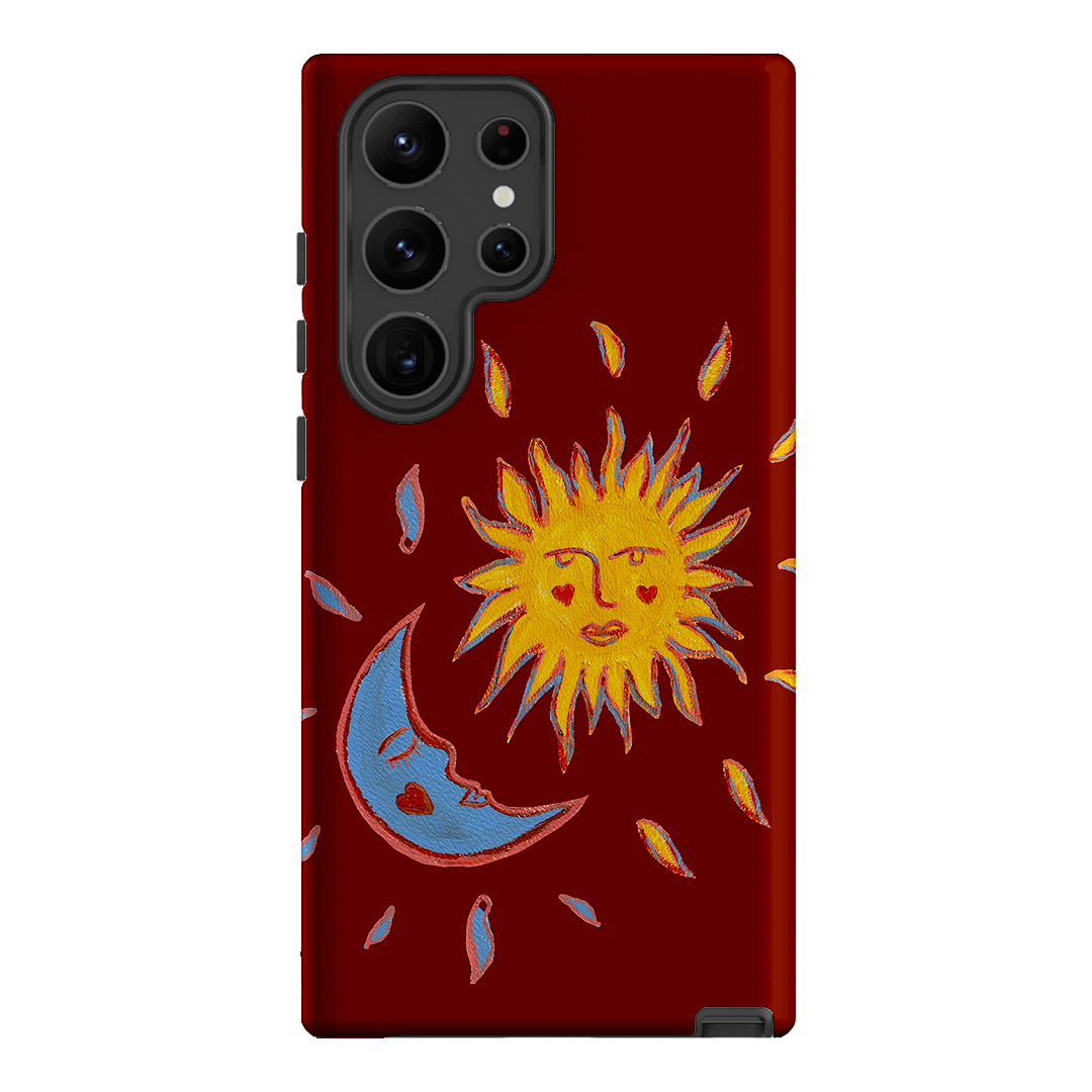 Sun & Moon Red Printed Phone Cases Samsung Galaxy S23 Ultra / Armoured by BG. Studio - The Dairy