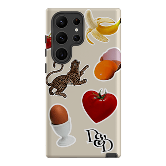 Sunday Stickers Cream Printed Phone Cases Samsung Galaxy S23 Ultra / Armoured by Desmond & Dempsey - The Dairy