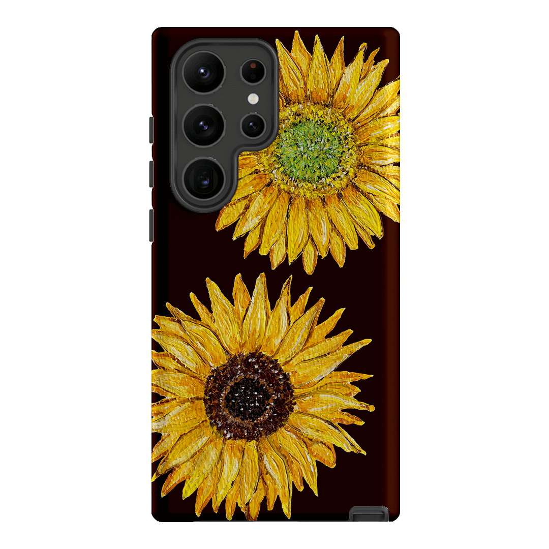 Sunflower Brown Printed Phone Cases Samsung Galaxy S23 Ultra / Armoured by BG. Studio - The Dairy
