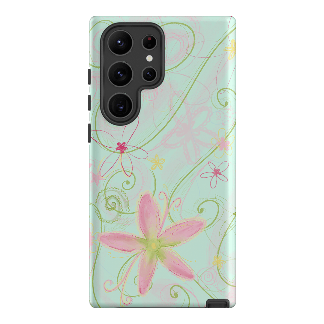 Swirl Blue Printed Phone Cases Samsung Galaxy S23 Ultra / Armoured by Kayla Carr - The Dairy