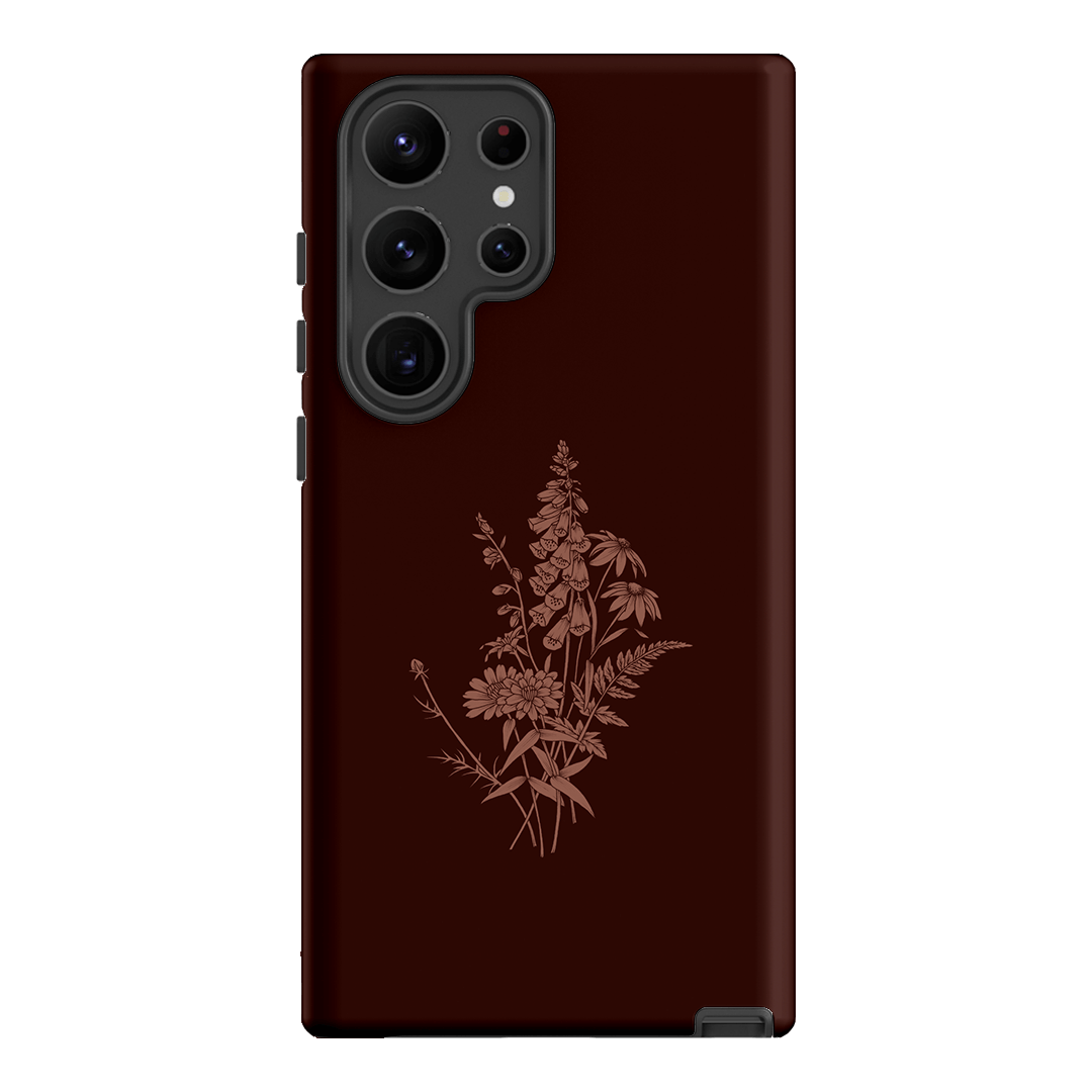 Wildflowers Mocha Printed Phone Cases Samsung Galaxy S23 Ultra / Armoured by Typoflora - The Dairy