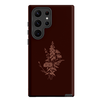 Wildflowers Mocha Printed Phone Cases Samsung Galaxy S23 Ultra / Armoured by Typoflora - The Dairy