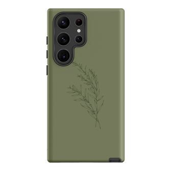 Khaki Wattle Printed Phone Cases Samsung Galaxy S23 Ultra / Armoured by Typoflora - The Dairy