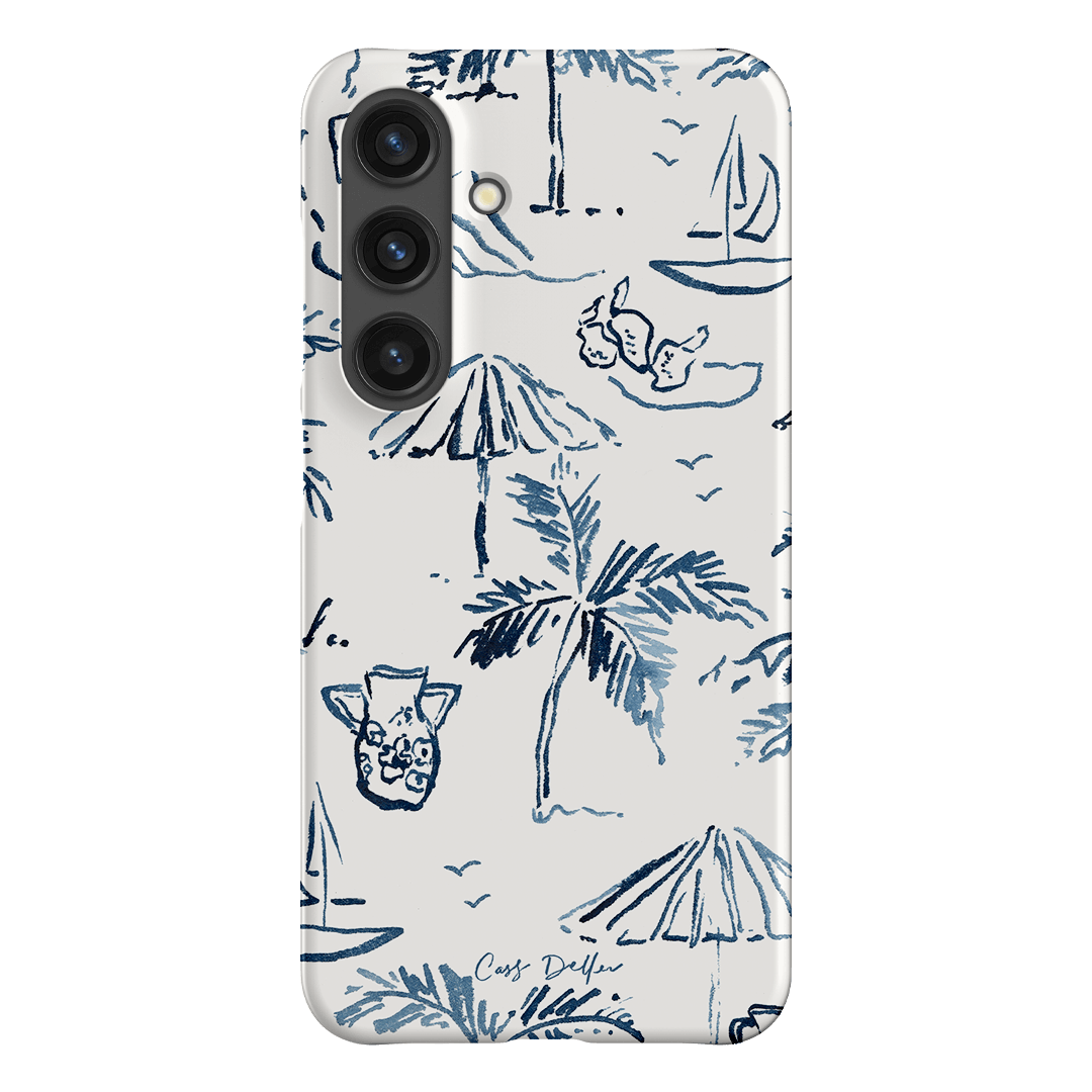 Balmy Blue Printed Phone Cases Samsung Galaxy S24 / Snap by Cass Deller - The Dairy