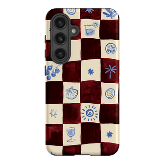 Afternoon Mezze Maroon Printed Phone Cases Samsung Galaxy S24 / Armoured by Charlie Taylor - The Dairy
