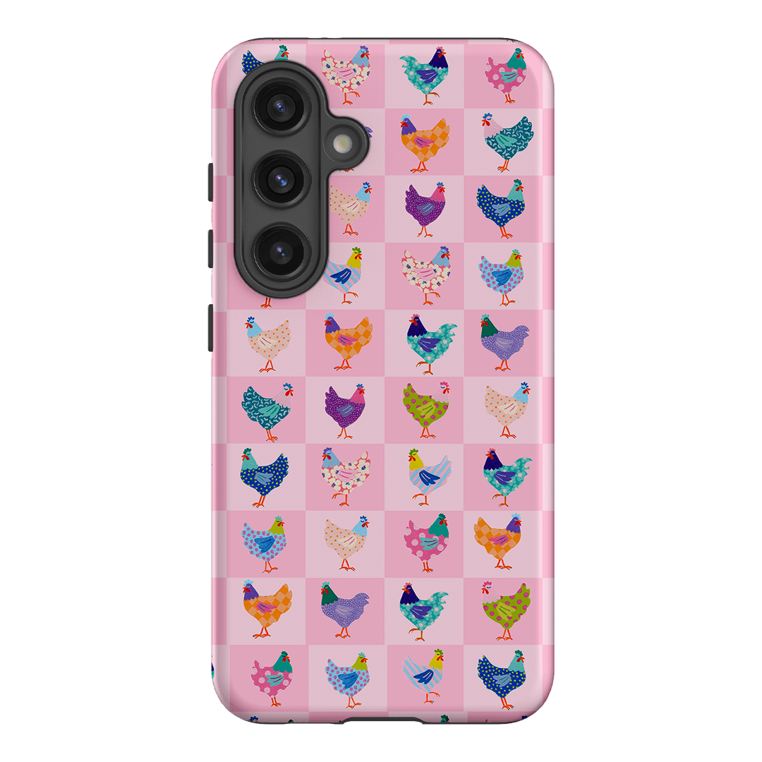 Checkered Chickens Printed Phone Cases Samsung Galaxy S24 / Armoured by Kayla Henley - The Dairy