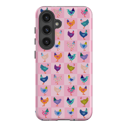 Checkered Chickens Printed Phone Cases Samsung Galaxy S24 / Armoured by Kayla Henley - The Dairy