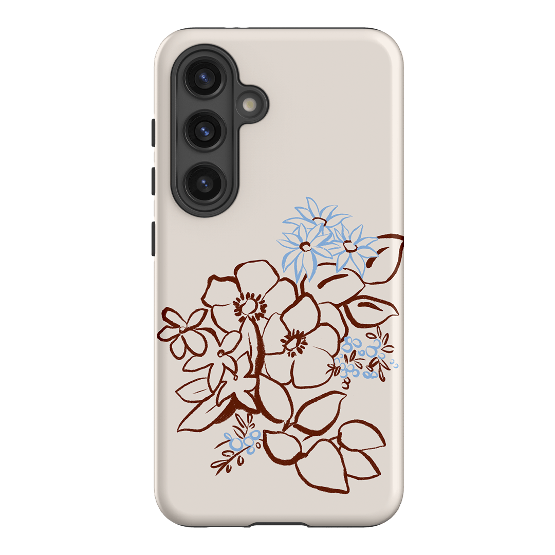Cream Posy Printed Phone Cases Samsung Galaxy S24 / Armoured by Typoflora - The Dairy