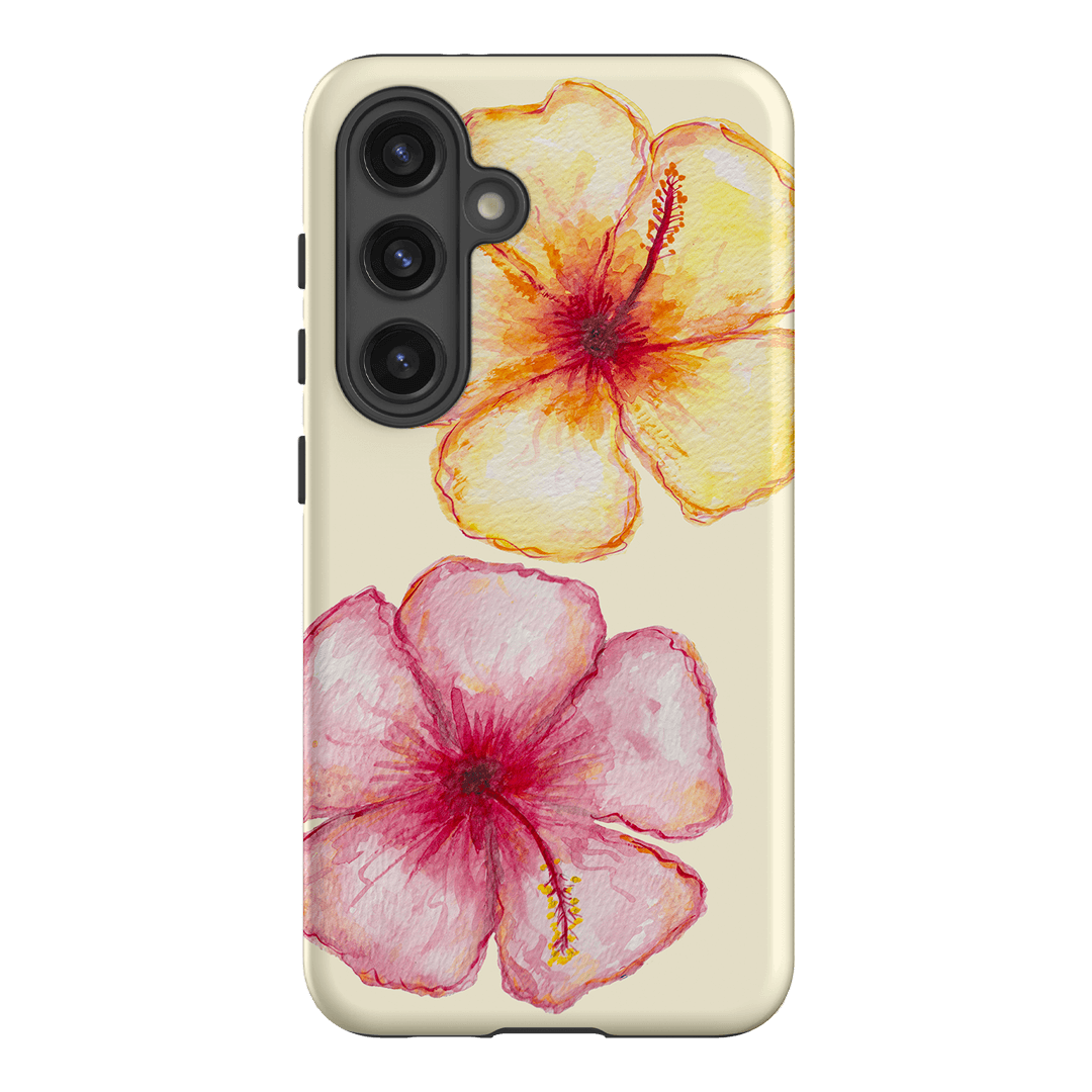 Hibiscus Flower Yellow Printed Phone Cases Samsung Galaxy S24 / Armoured by BG. Studio - The Dairy