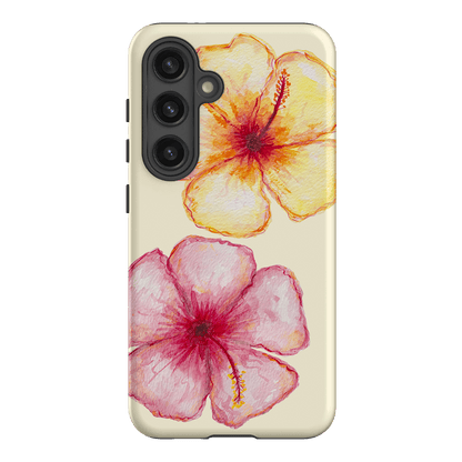 Hibiscus Flower Yellow Printed Phone Cases Samsung Galaxy S24 / Armoured by BG. Studio - The Dairy