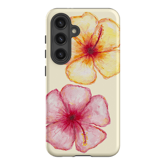 Hibiscus Flower Yellow Printed Phone Cases Samsung Galaxy S24 / Armoured by BG. Studio - The Dairy