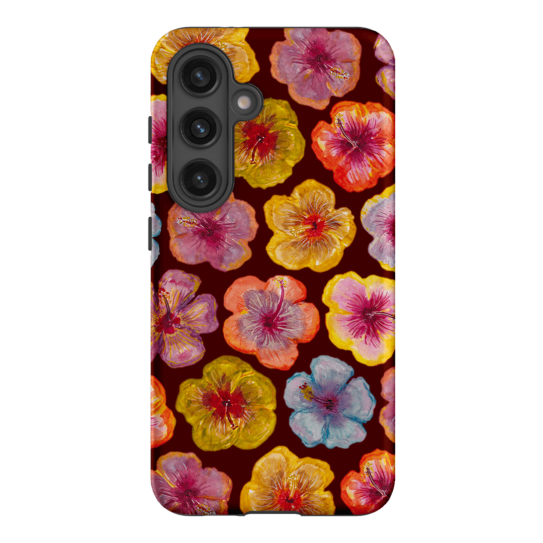 Hibiscus Holiday Rouge Printed Phone Cases Samsung Galaxy S24 / Armoured by BG. Studio - The Dairy