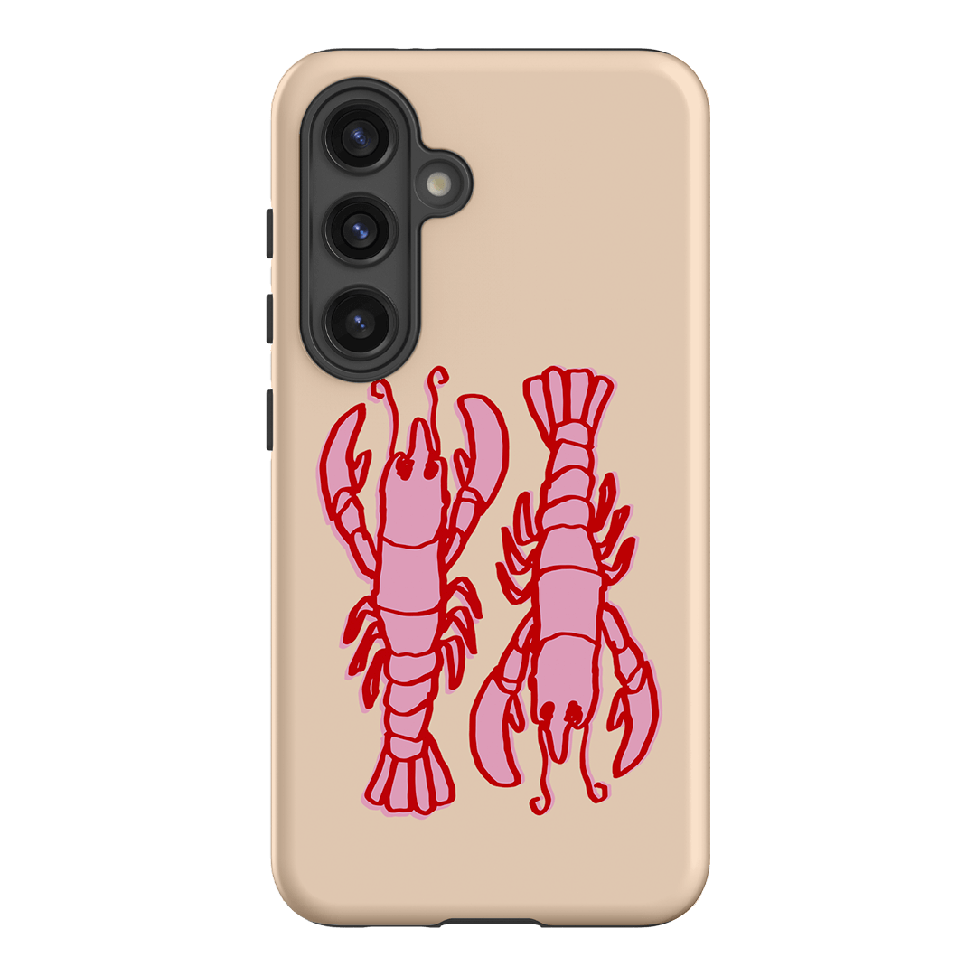 Lobster Love Peach Printed Phone Cases Samsung Galaxy S24 / Armoured by The Dairy - The Dairy