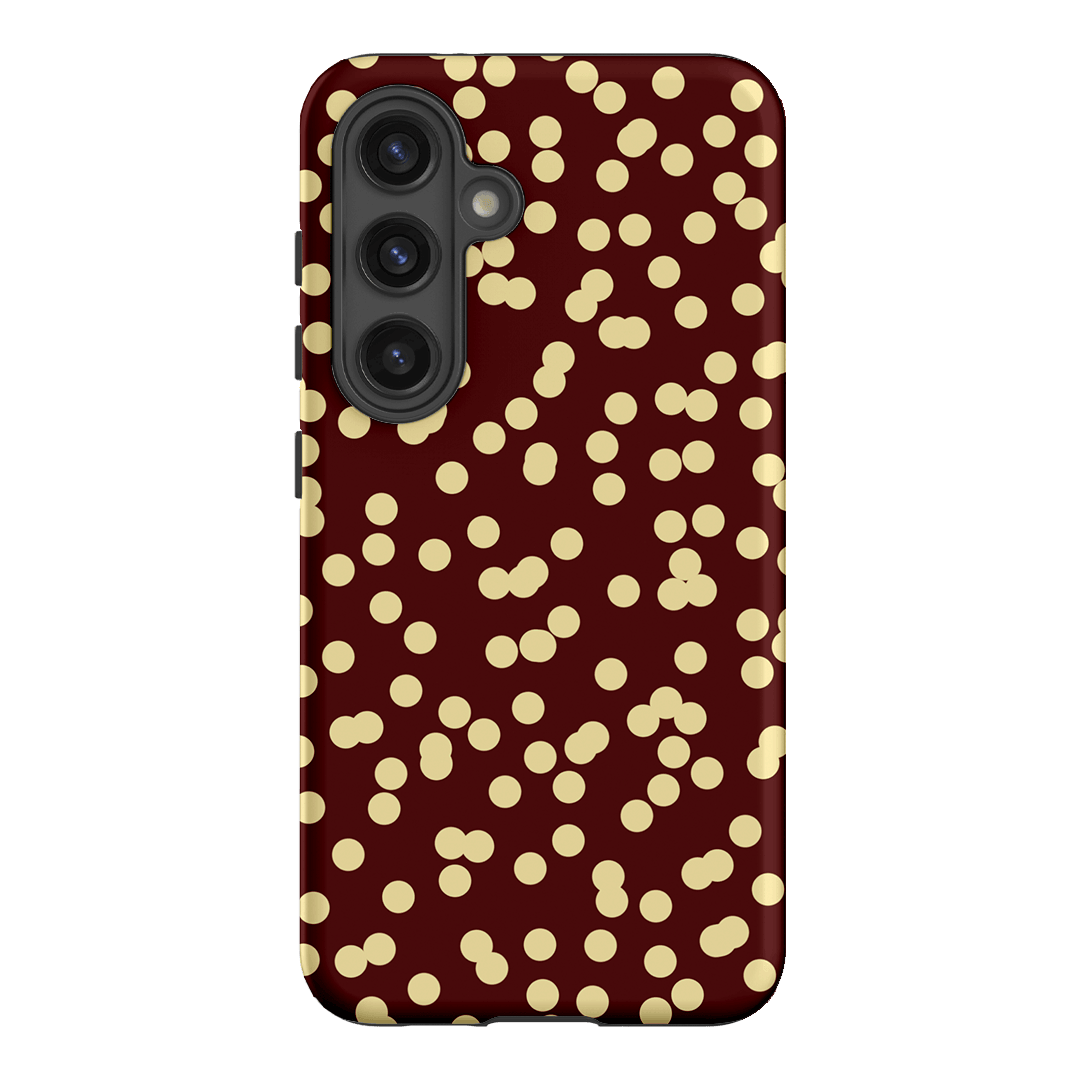 Mini Confetti Burgundy Butter Printed Phone Cases Samsung Galaxy S24 / Armoured by Veronica Tucker - The Dairy