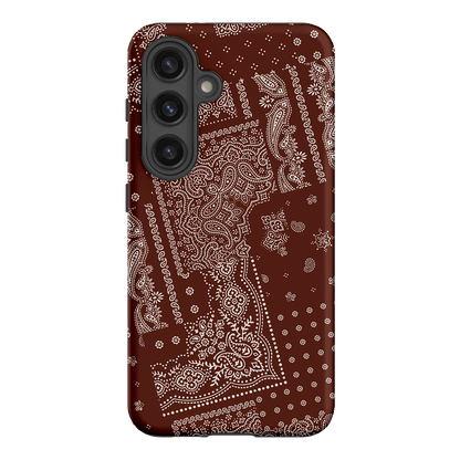 Paisley Cinnamon Printed Phone Cases Samsung Galaxy S24 / Armoured by The Dairy - The Dairy