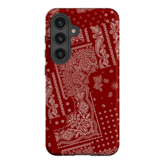 Paisley Crimson Printed Phone Cases Samsung Galaxy S24 / Armoured by The Dairy - The Dairy