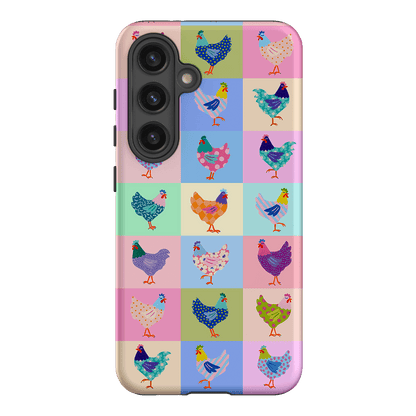 Pastel Chickens Printed Phone Cases Samsung Galaxy S24 / Armoured by Kayla Henley - The Dairy