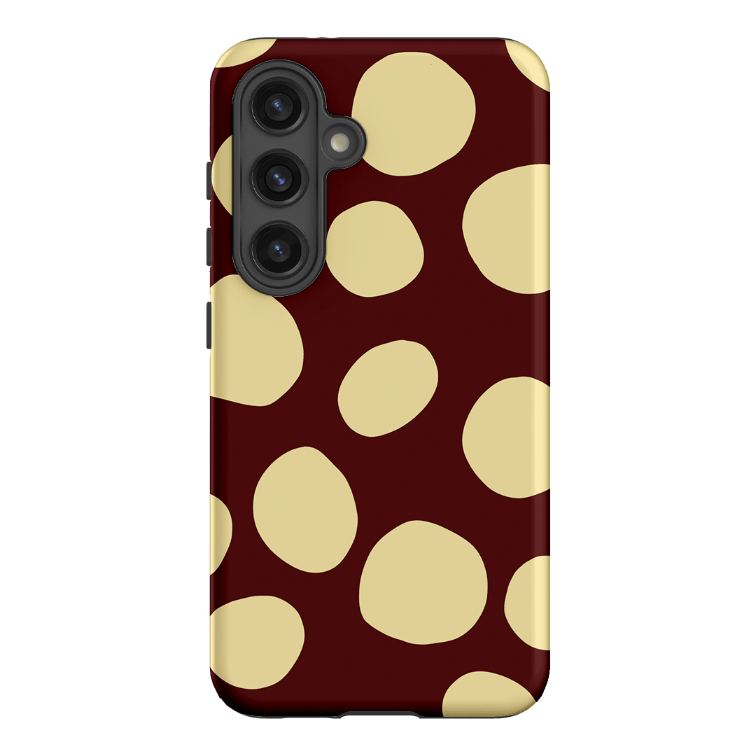 Pebbles Burgundy Butter Printed Phone Cases Samsung Galaxy S24 / Armoured by Veronica Tucker - The Dairy